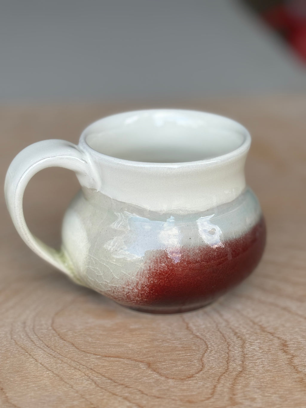 Crimson and Cream Mug