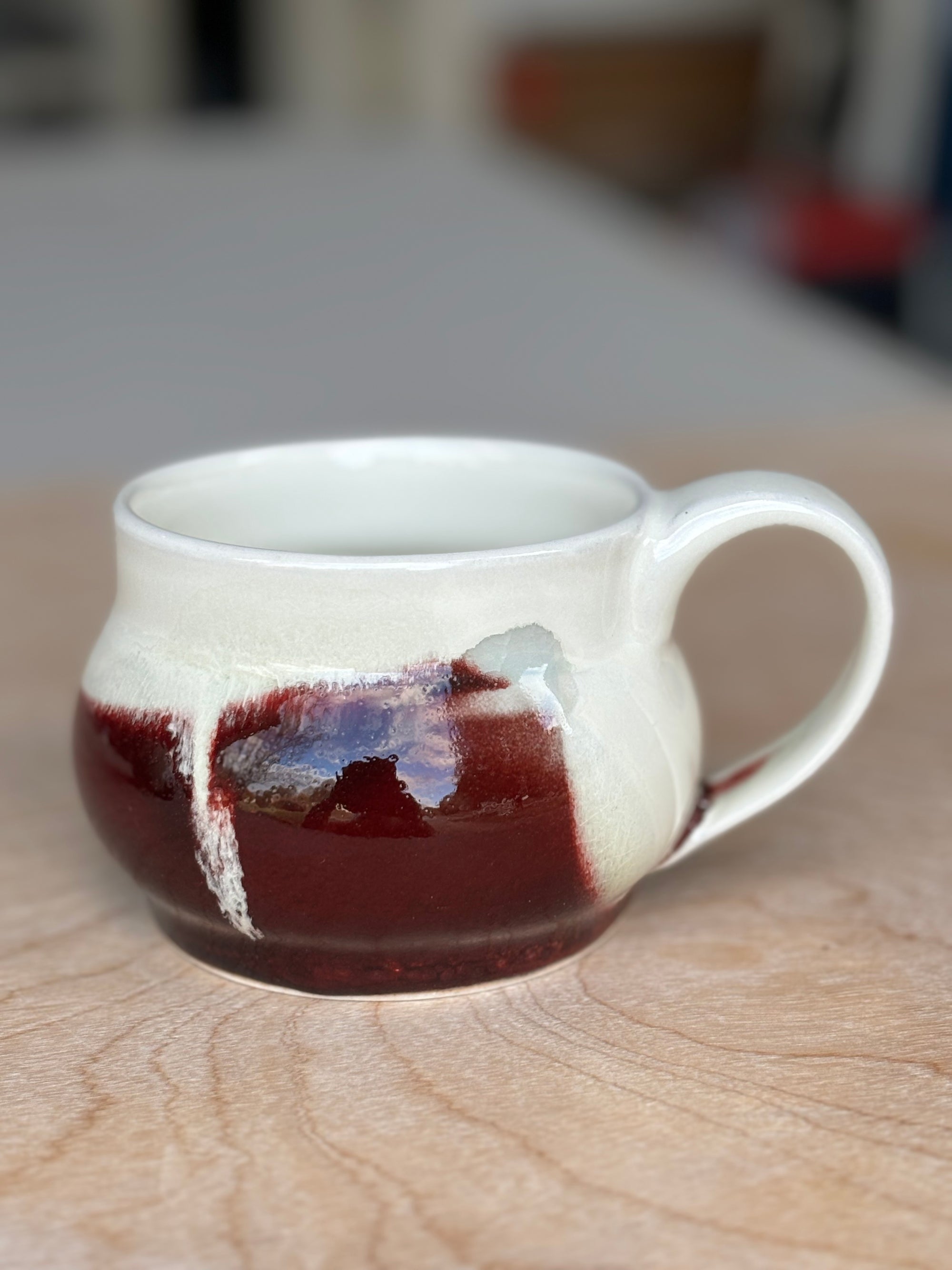 Crimson and Cream Mug