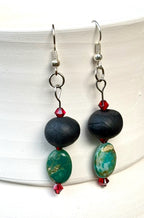 Clay, Glass, and Stone Earrings