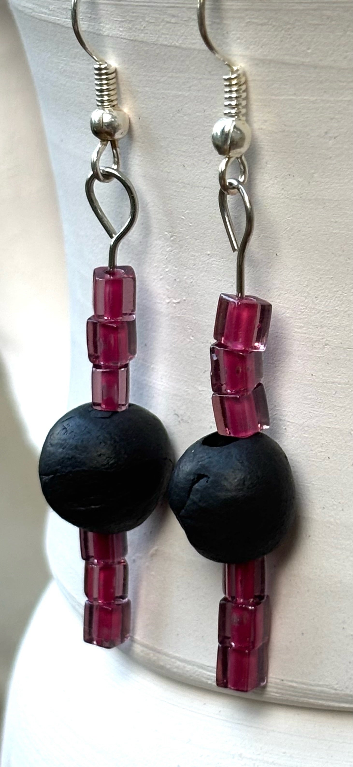 Clay and Bead Earring