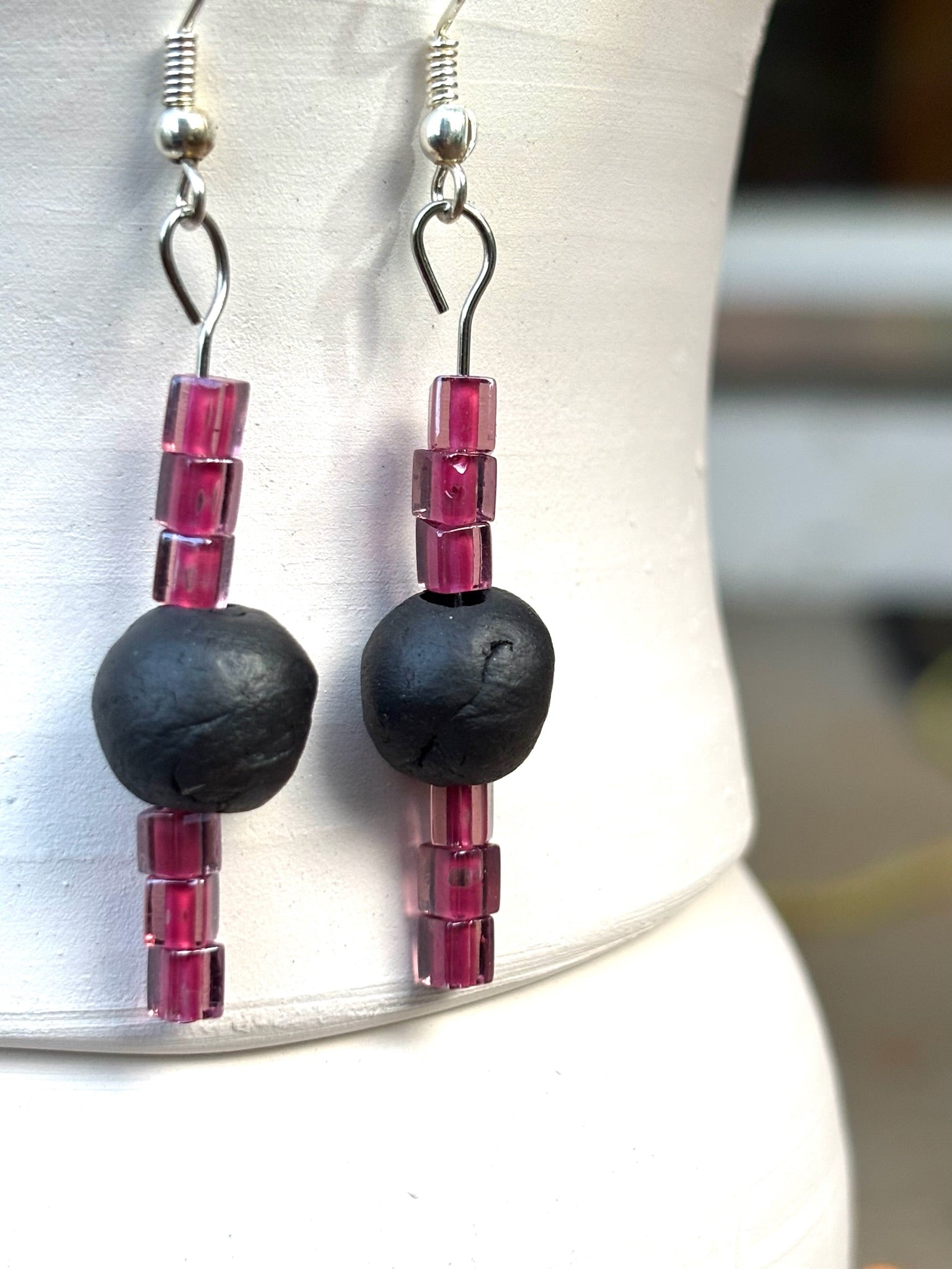 Clay and Bead Earring