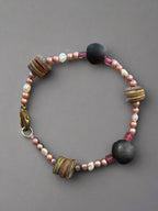 Clay and Pearl Bead Bracelet