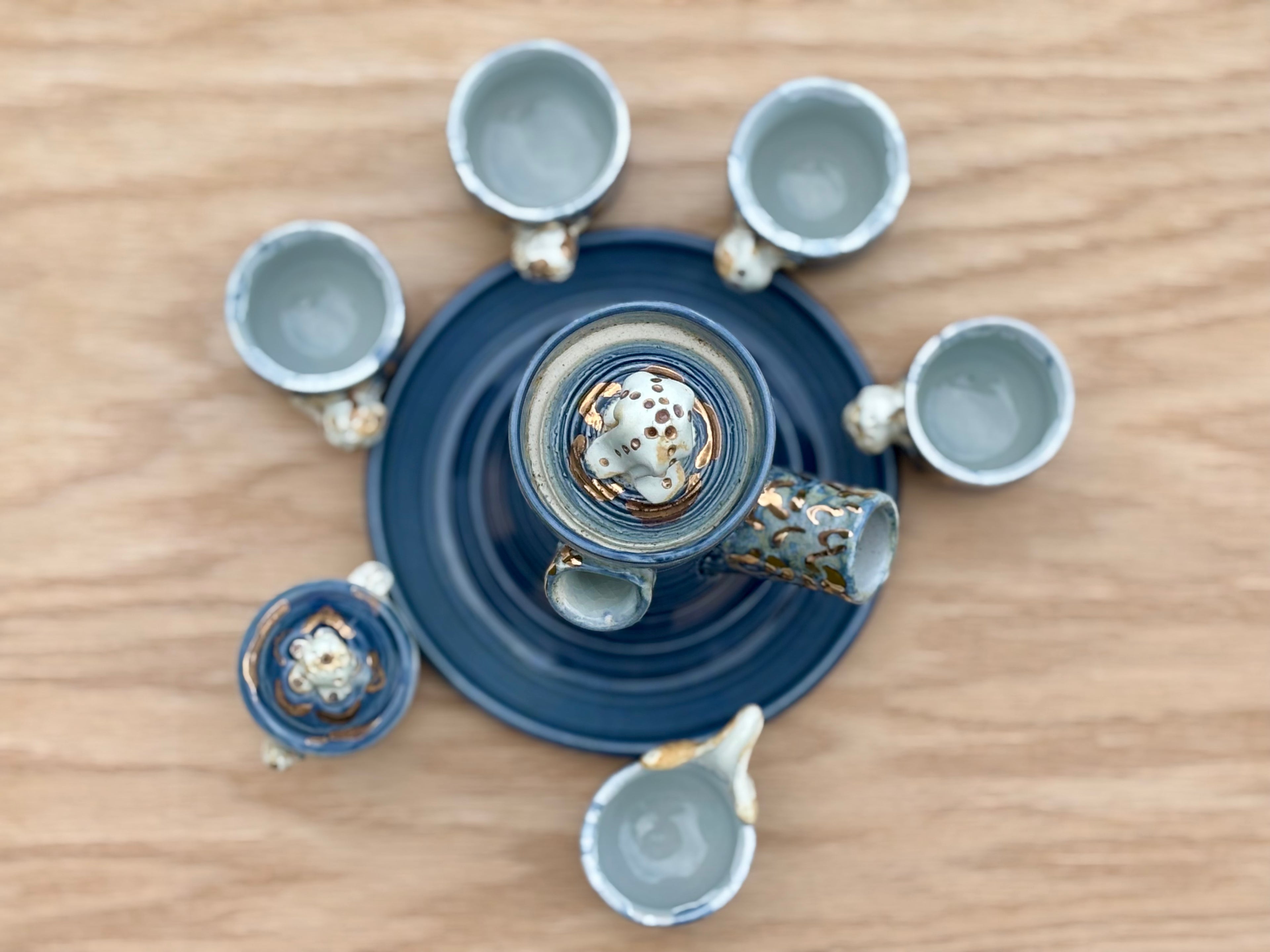Miniature Blue Teaset