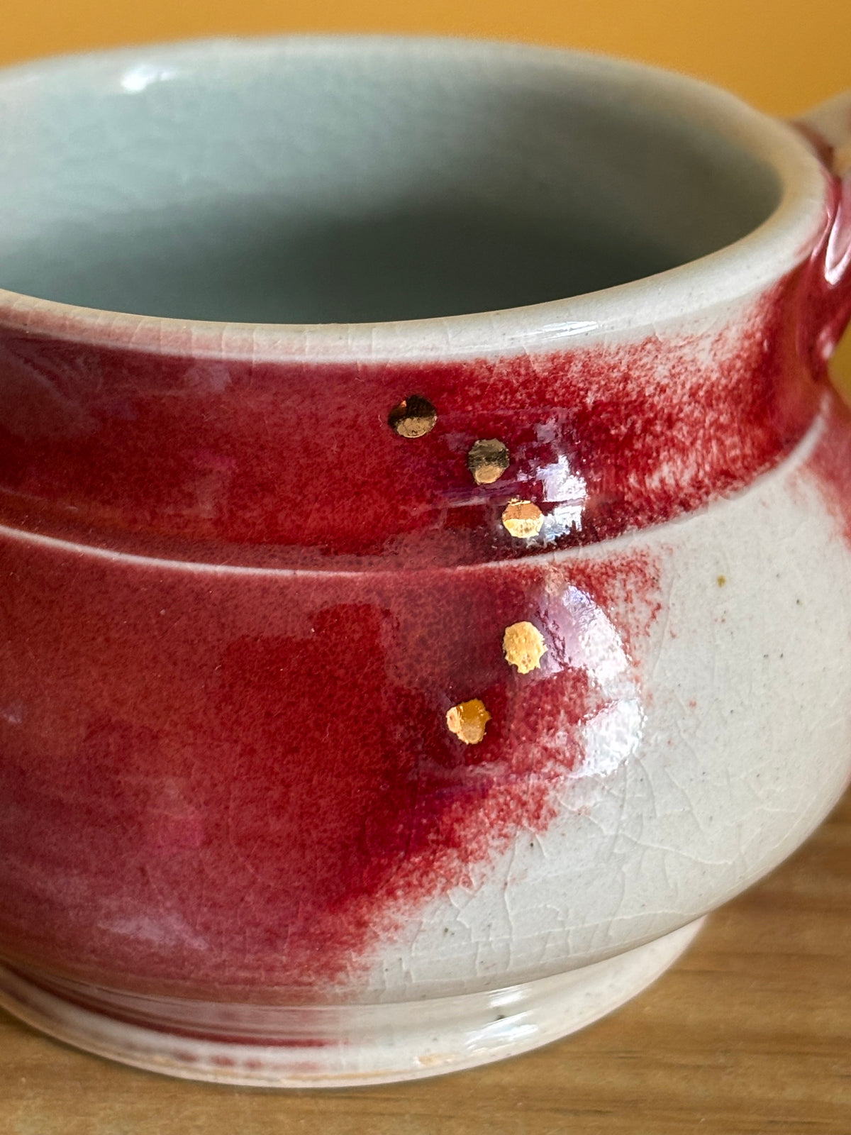 Red with Gold Dots