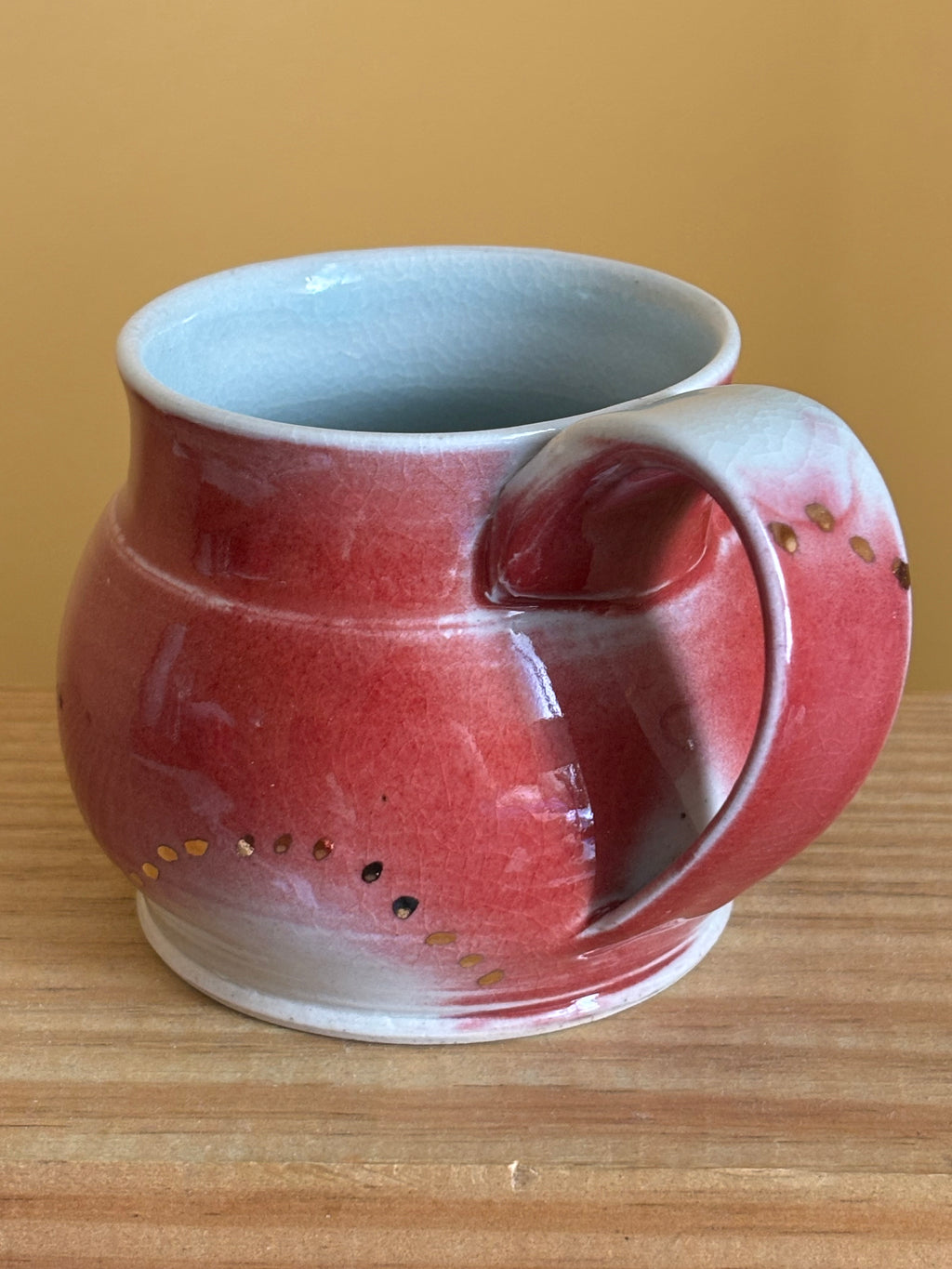 Red with Gold Dots